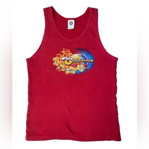 Ellemenno vintage ribbed red tank top